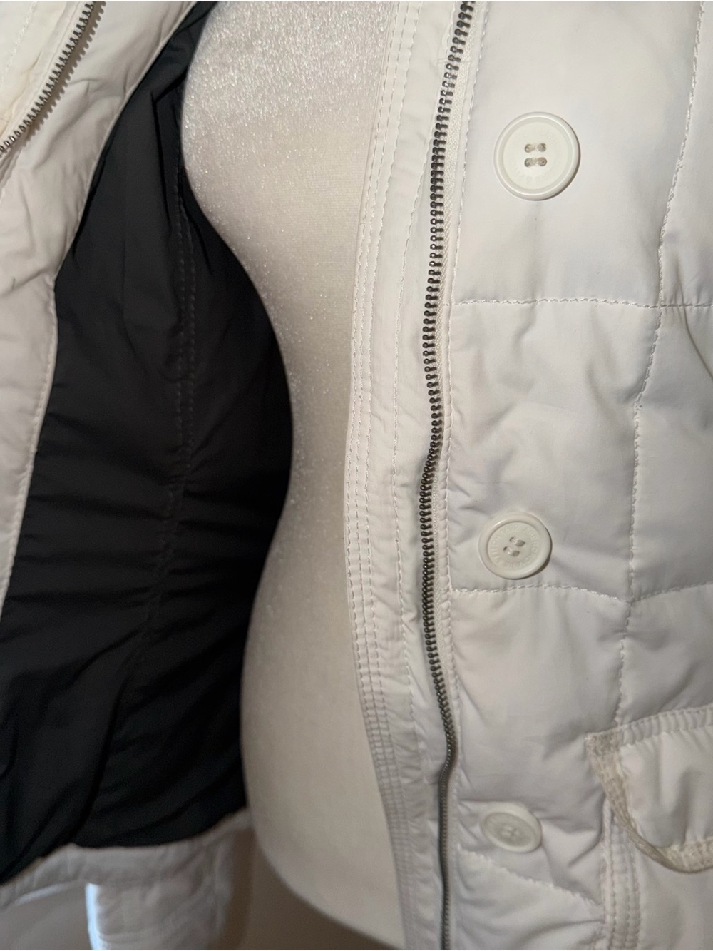 Vintage Y2K Abercrombie & Fitch 2000s Faux Fur Hooded Zip Up Puffer Jacket - Picture 5 of 13